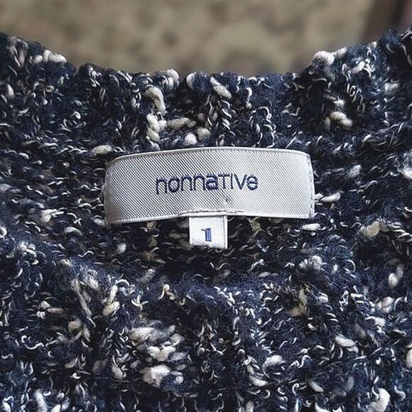 Nonnative marled blue Voyager crew neck pullover sweater size JP1 / US XS - Picture 4 of 9